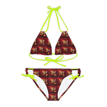 Strappy Bikini Set (AOP) - Beach Fun Forever