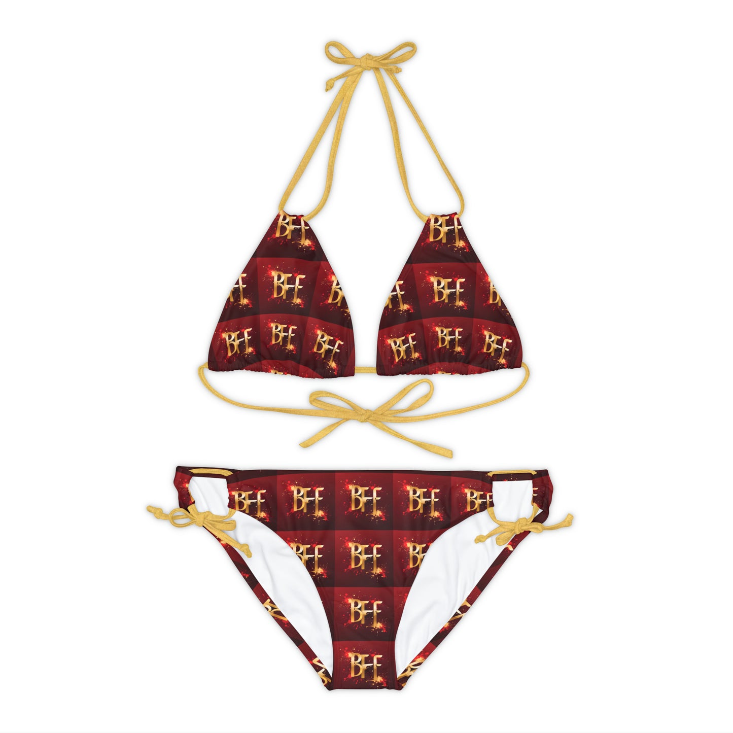 Strappy Bikini Set (AOP) - Beach Fun Forever