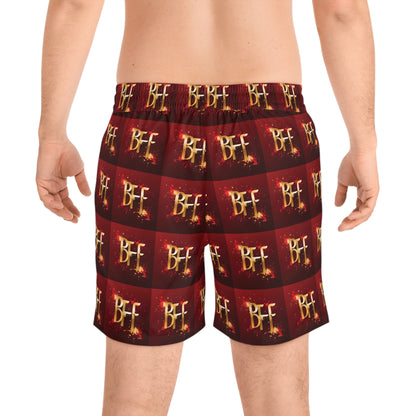 Men's Mid-Length Swim Shorts (AOP) - Beach Fun Forever