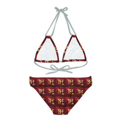 Strappy Bikini Set (AOP) - Beach Fun Forever