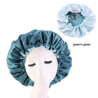 Women Satin Sleeping / Shower Cap - Beach Fun Forever