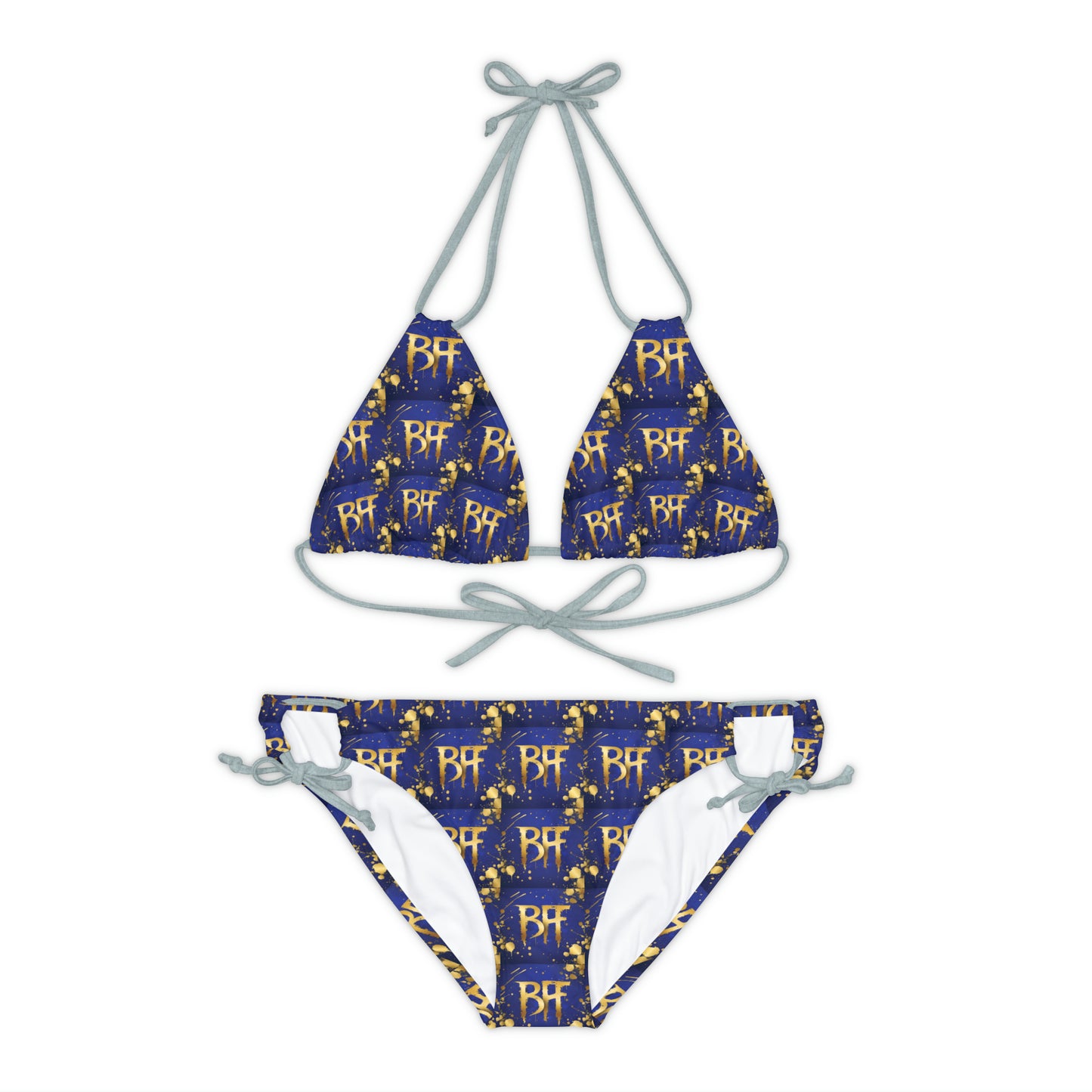 Strappy Bikini Set (AOP) - Beach Fun Forever