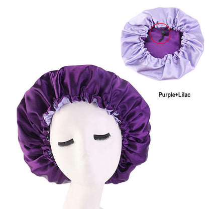 Women Satin Sleeping / Shower Cap - Beach Fun Forever