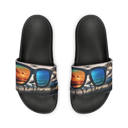 Men's PU Slide Sandals - Beach Fun Forever