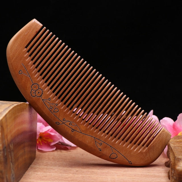 Thickened Boutique Old Peach Wood Comb - Beach Fun Forever