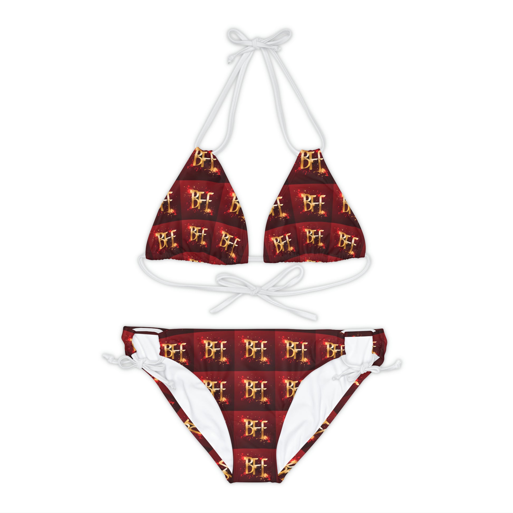 Strappy Bikini Set (AOP) - Beach Fun Forever