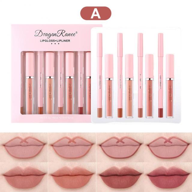 4pcs Lip Gloss Lip Liner Pen Set - Beach Fun Forever