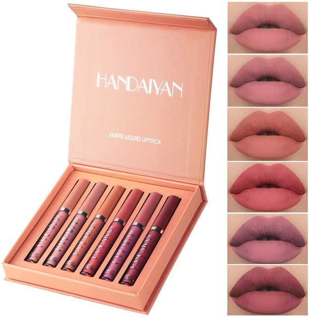 6PC Matte Velvet Lip Gloss Set - Beach Fun Forever