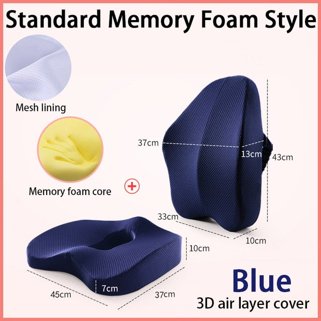 Orthopedic Pillow Memory Foam Seat Set - Beach Fun Forever