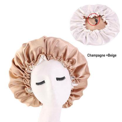 Women Satin Sleeping / Shower Cap - Beach Fun Forever