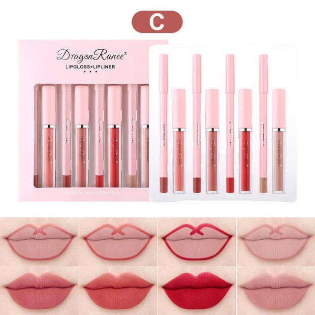 4pcs Lip Gloss Lip Liner Pen Set - Beach Fun Forever