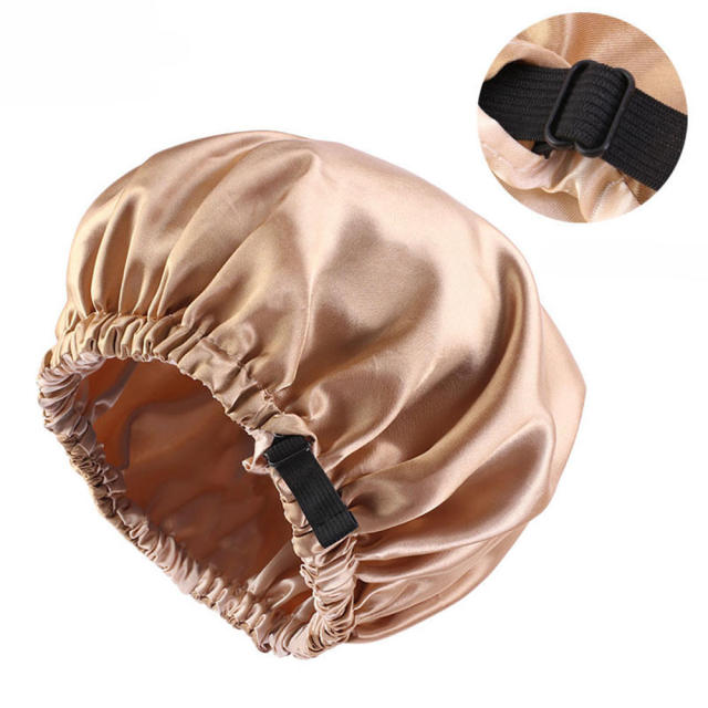 Women Satin Sleeping / Shower Cap - Beach Fun Forever