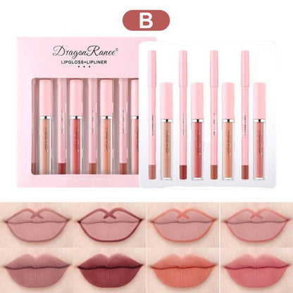 4pcs Lip Gloss Lip Liner Pen Set - Beach Fun Forever