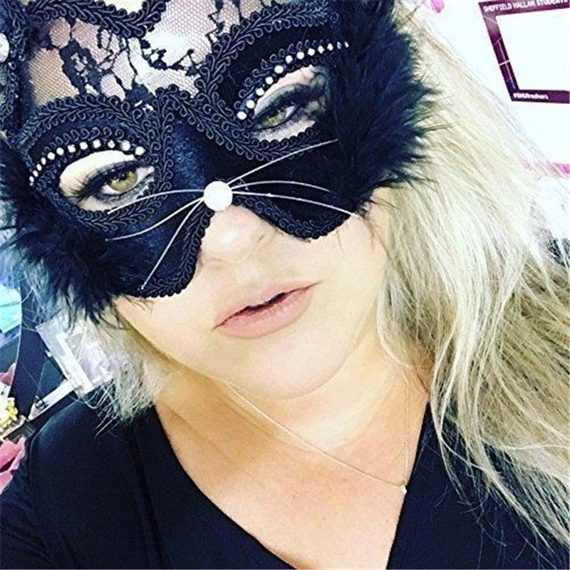 Lace Cats Eye Mask - Beach Fun Forever