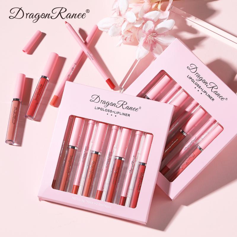 4pcs Lip Gloss Lip Liner Pen Set - Beach Fun Forever