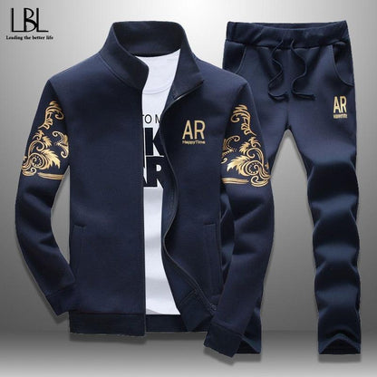 Men's Zipper Sweat Suit Set - Beach Fun Forever