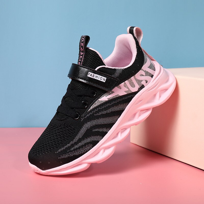 Lace-Up Girls Breathable Running Shoes - Beach Fun Forever